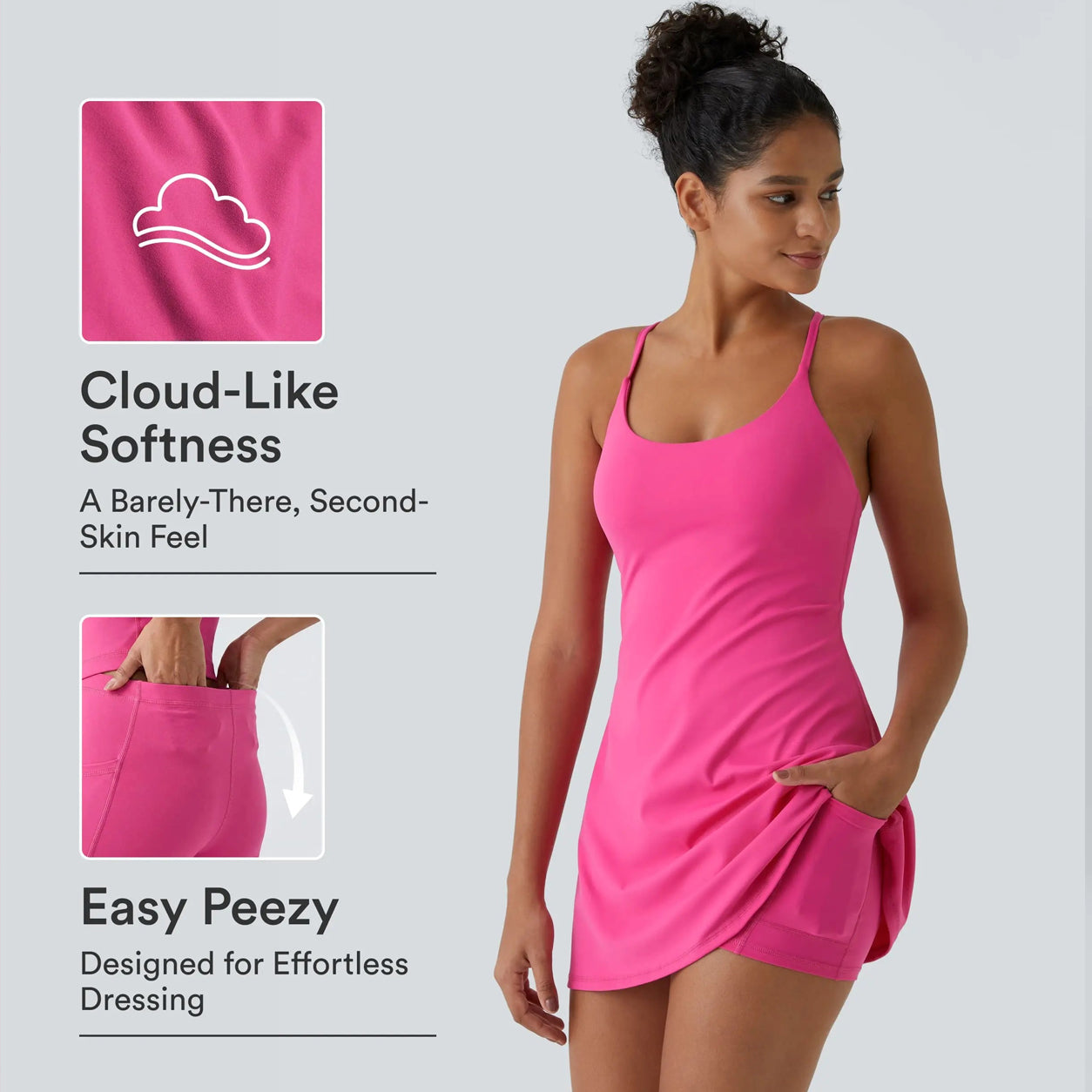 🔥Last day promotion🔥Plush Backless Active Dress-Easy Peezy Edition